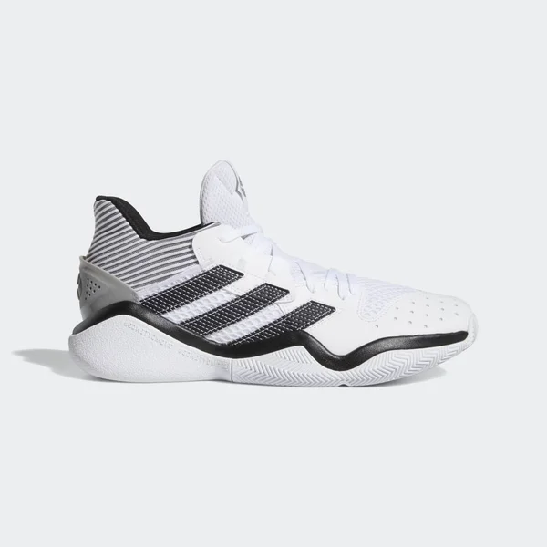 Adidas Harden Stepback White/Black/Grey Basketball Shoes 12