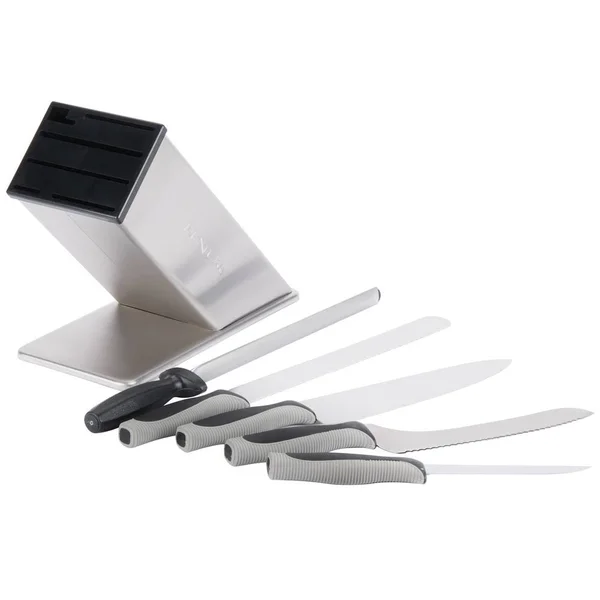 Dexter Russell 29823 V-Lo Series 6-Piece Knife Set & Stainless Steel Block