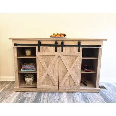 Mini Standard Double Barn Door Hardware Kit Bronco Hardware Track Length: 102 in.