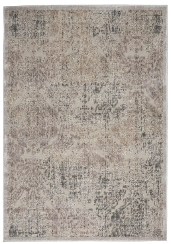 Nourison Graphic Illusions Area Rug, Grey, 5&3x22 x 7&5x22