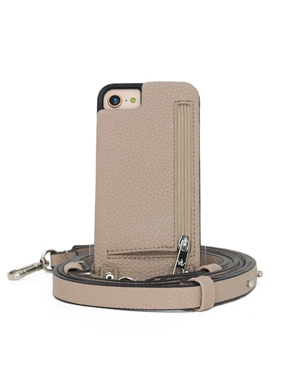 Hera Crossbody Standard iPhone Case with Extra Strap, Taupe