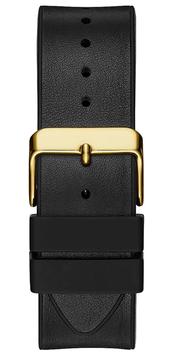 Guess Men's Black and Gold-Tone Square Multifunction Watch - Black