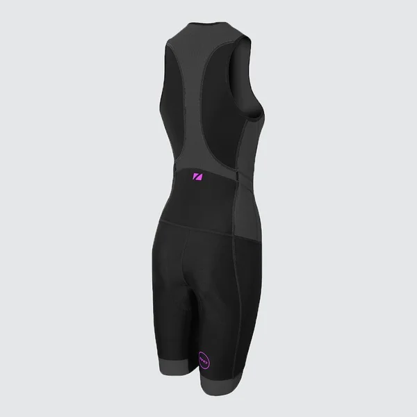 Zone3 Women's AquaFlo Plus Trisuit M - Black/Grey/Mint