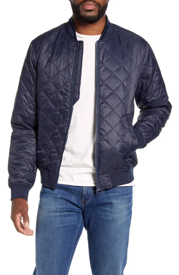 Barbour Gabble Regular Fit Quilted Jacket - Large, Navy