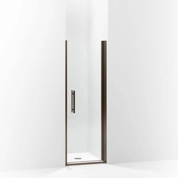Sterling 5698-27adr-g05 Finesse Peak Frameless Pivot Shower Door with Clear Glass - 27-in W x 67-in H, Deep Bronze