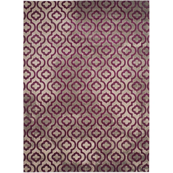 Safavieh Porcello Light Grey & Purple 6& x 9& Rug