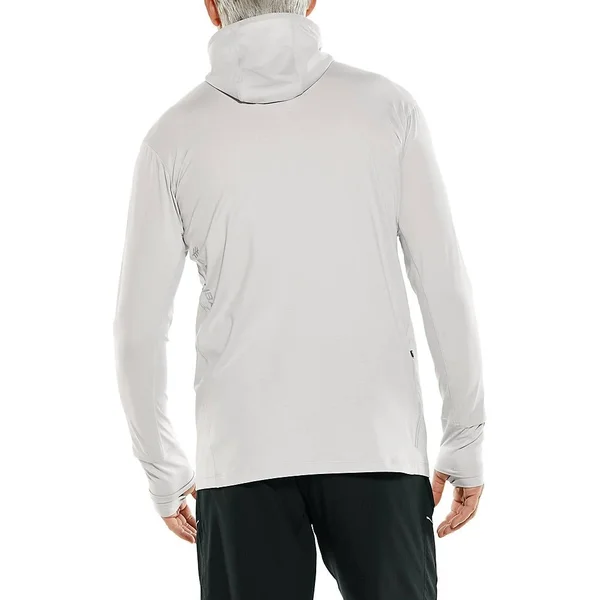 Coolibar Men's Agility Performance Hoodie, UPF Protection Hoodies for Men, Grey, Small