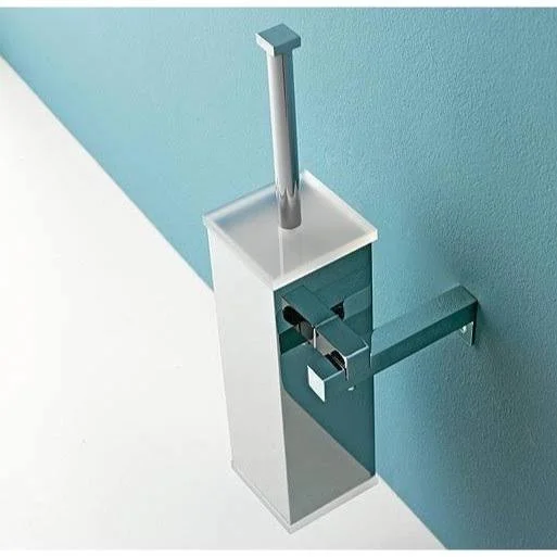 Toscanaluce 4566 Eden Wall Mounted Chrome Square Toilet Brush Holder