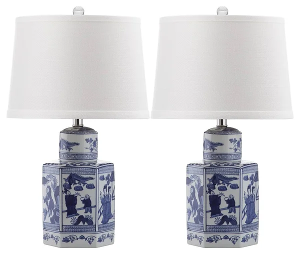 Ceramic Table Lamp (Set of 2), Navyu0026White by Ashley HomeStore
