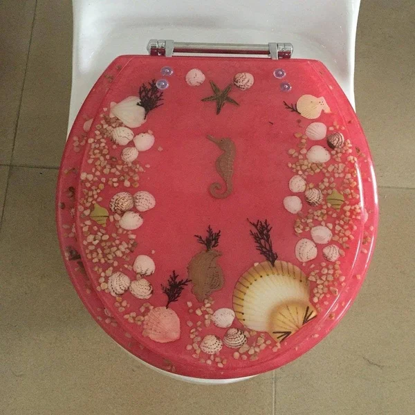 Jewel Shell Toilet Seat - Beige