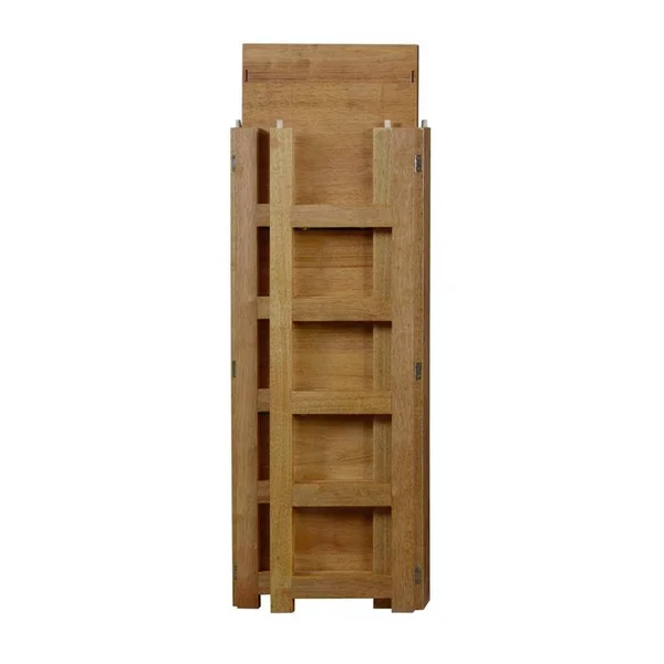 Niche FFSQ3412MONT 34 in. Flip Flop Square Folding Bookcase with Folding Fabric Bins - Medium Oak & Natural