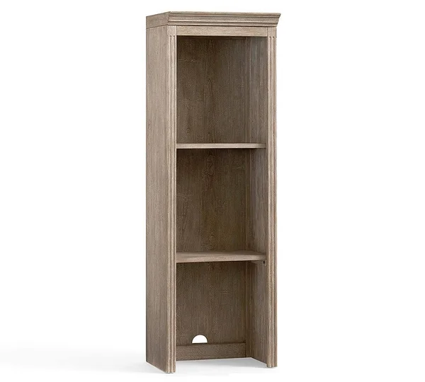 Livingston Single Bookcase Hutch - Gray Wash - Office Furniture - Livingston Office Collection