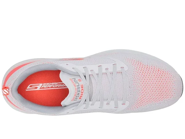 Skechers Women's GOrun Ride 8 Hyper Running Shoe, Light Gray/Pink