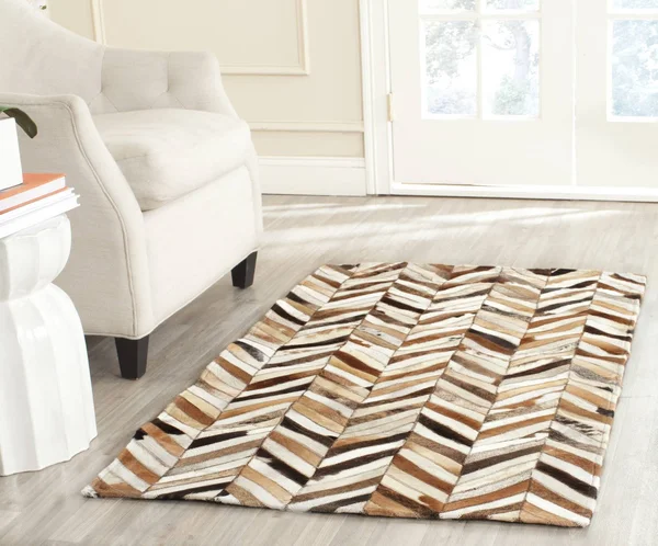 Safavieh Studio STL519A Grey Leather, Multi 8& x 10& Area Rug