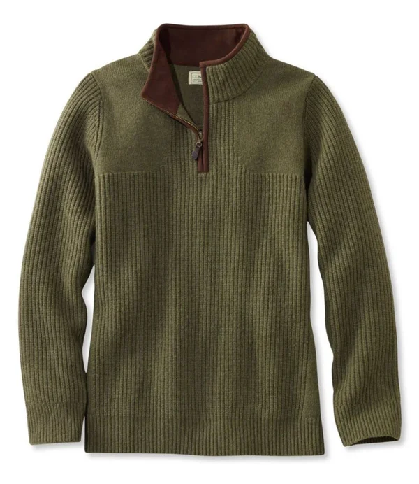 Women's Waterfowl Sweater Green Large, L.L.Bean