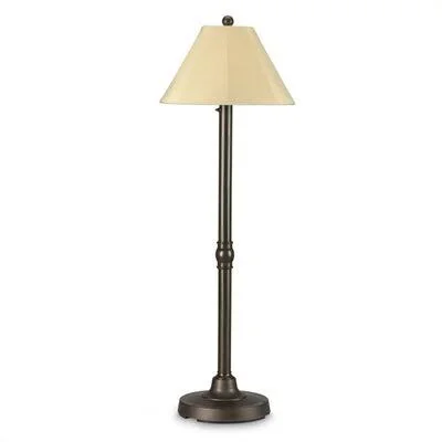 Lucio 60x22 Floor Lamp Darby Home Co Base Color: Black, Shade Color: Linen Natural