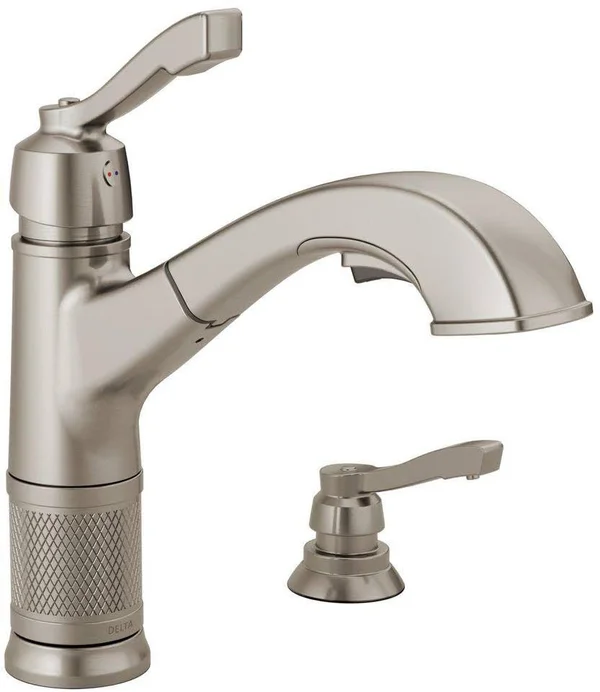 Delta Allentown Single-Handle Pull-Out Sprayer Kitchen Faucet Soap Dispenser