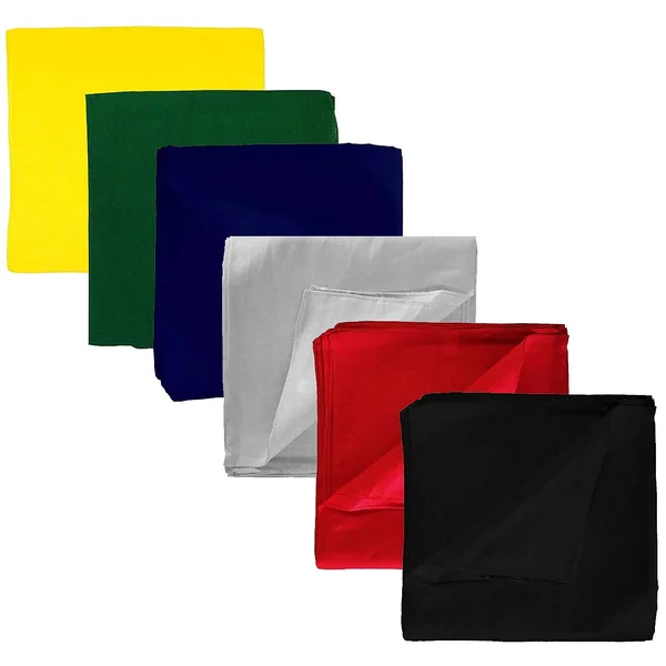 Pack of 132 Solid 100% Polyester Bandanas - Bulk Lot (Yellow)