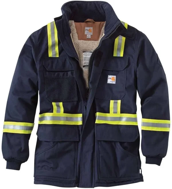 Carhartt Men's Dark Navy Flame-Resistant Extremes Arctic Coat