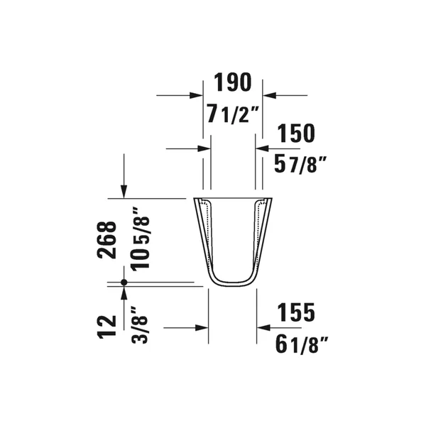 Duravit 08571800002 D-Code Siphon Cover White