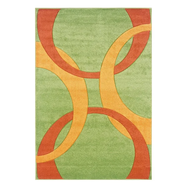 Linon Corfu Collection Lime/ Goldenrod Area Rug (8' x 10'3)