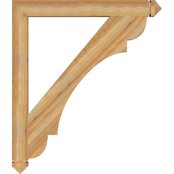 Ekena Millwork BKT04X38X44OLY03RWR 4x22W x 38x22D x 44x22H Olympic Arts & Crafts Rough Sawn BRACKET, Western Red Cedar