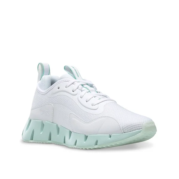 Reebok Zig Dynamica Sneaker, Women's, White/Green, Size 7, Athletic, Sneakers, Running