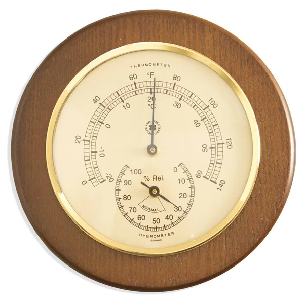 Bey Berk Thermometer with Hygrometer on 5x22 Cherry Wood