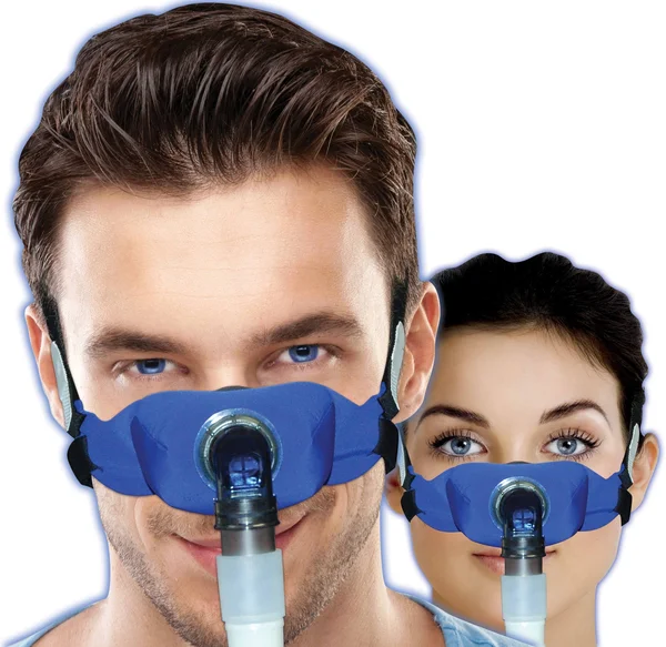 Circadiance SleepWeaver Elan Soft Cloth Nasal CPAP Mask - Blue Medium - 100519