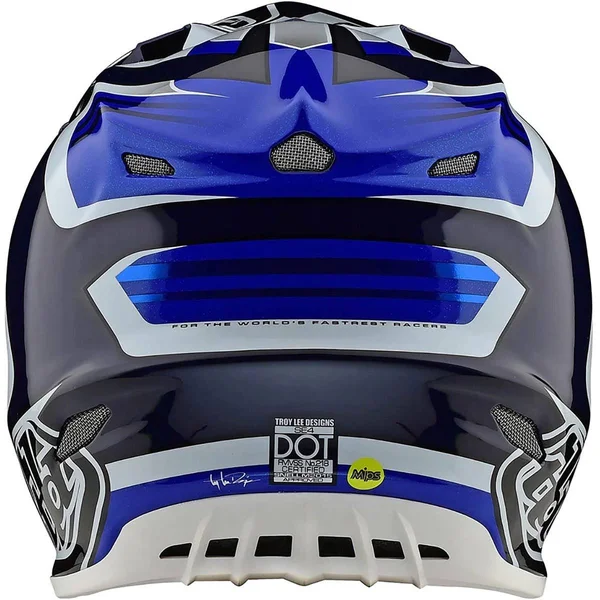 Troy Lee Designs SE4 Carbon Helmet Flash Blue/White 2X-Large