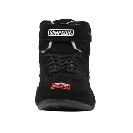 Simpson AD550BK SFI-5 Suede/Nomex Lined Racing Shoes, Black, 5.5