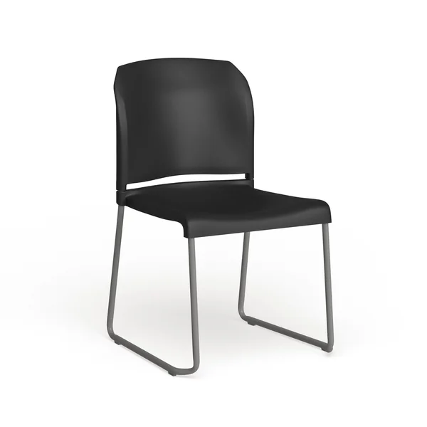 Lancaster Home 5 Pack 880 lb. Capacity Full Back Contoured Sled Base Stack Chair - Size: Orange