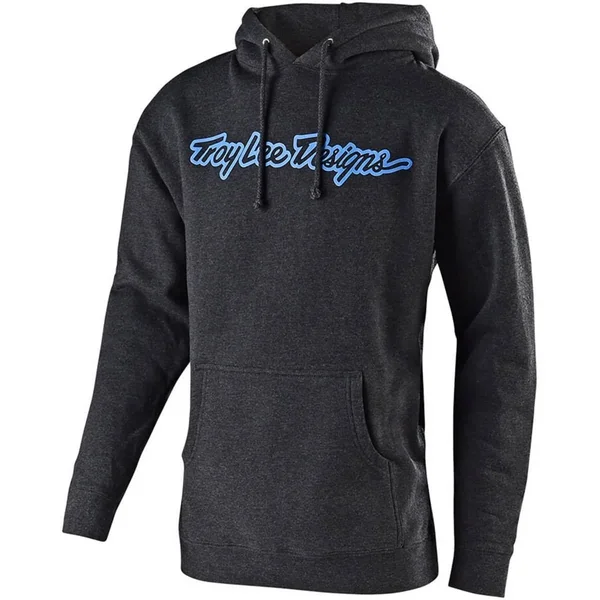 Troy Lee Designs Signature Pullover - Charcoal Heather - Small