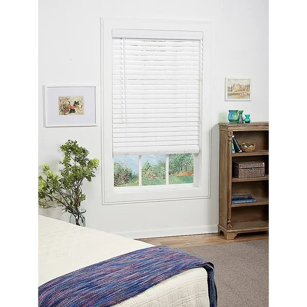 St. Charles Room Darkening 31x22 x 72x22 Cordless Faux Wood Blind in White