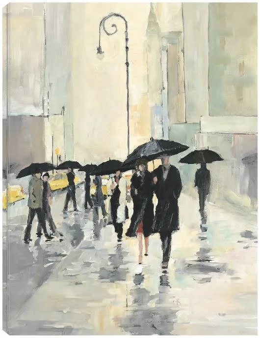 City in The Rain Canvas Art by Avery Tillmon 24x32 Fineartcanvas
