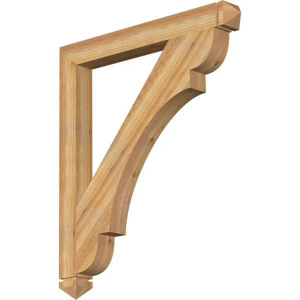 Ekena Millwork BKT04X38X44OLY03RWR 4x22W x 38x22D x 44x22H Olympic Arts & Crafts Rough Sawn BRACKET, Western Red Cedar