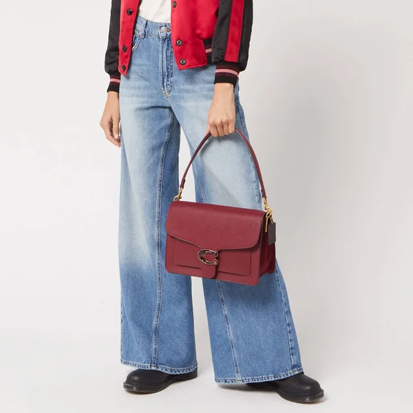 Coach Ladies Deep Red Tabby Leather Shoulder Bag