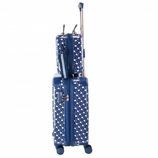 Chariot 2-pc Park Avenue Dotty Luggage Beauty Case Set