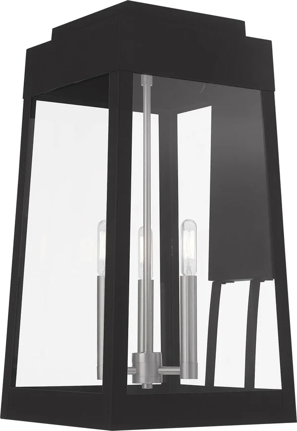 Livex Lighting 20858-04 Oslo - 3 Light Outdoor Wall Lantern Black