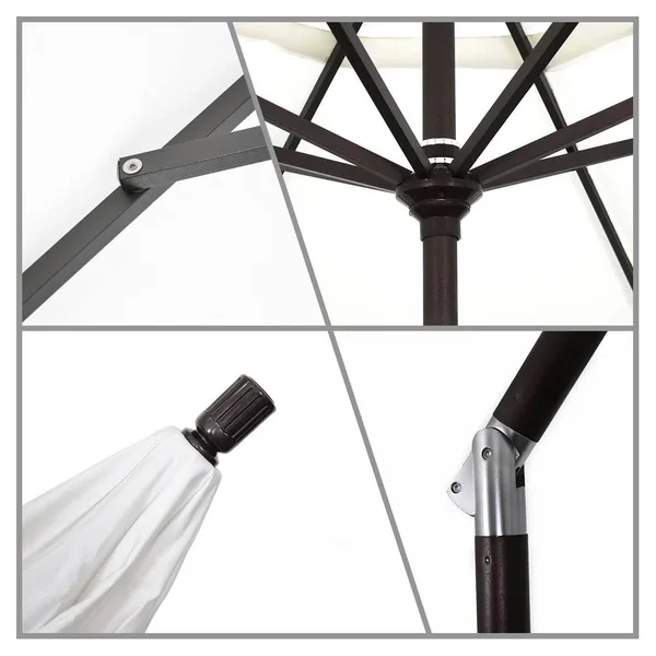 California Umbrella 9 ft. Patio Umbrella in Gateway Blush Fabric