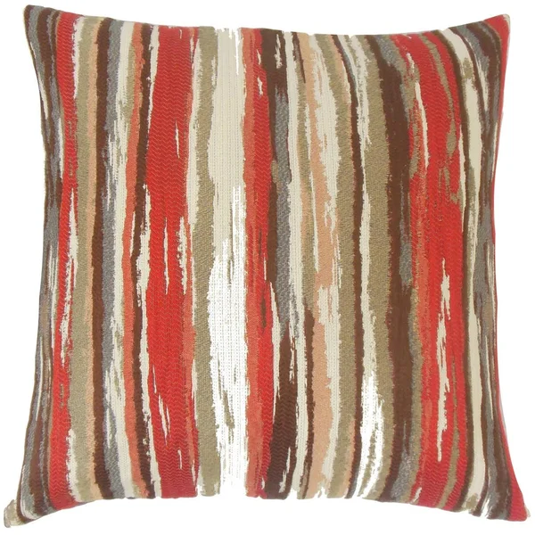 The Pillow Collection Uchenna Stripes Euro Sham Lava, King