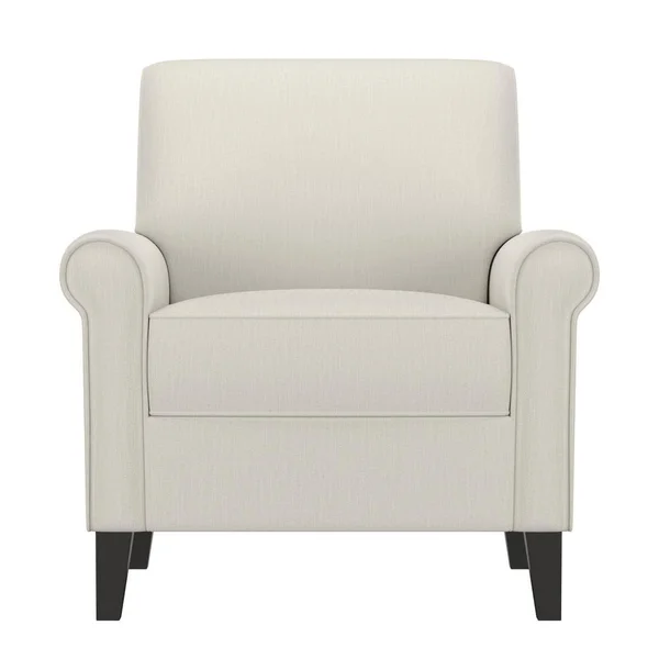 Handy Living Alabaster Jean Rolled Arm Chair in Herringbone