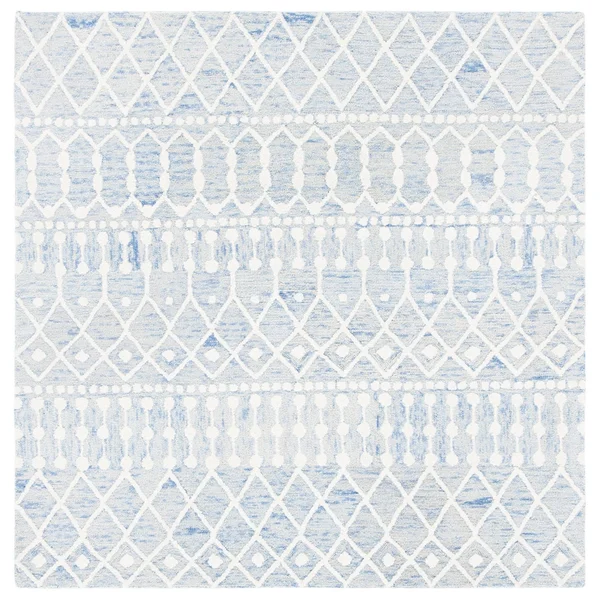 Safavieh 6' x 6' Square Blossom BLM115M Blue Ivory Rug