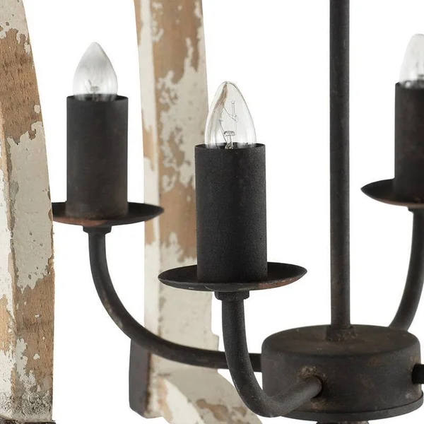 Au0026B Home Andreas Winged Chandelier, White