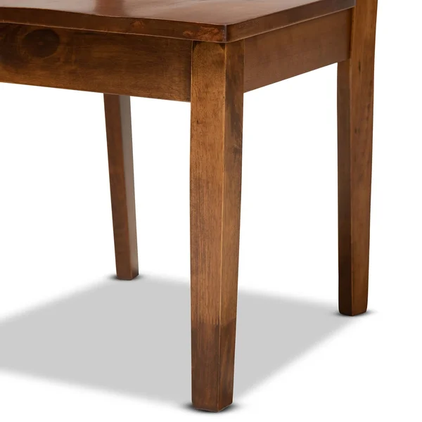 Baxton Studio Karla Modern and Contemporary Transitional Walnut Brown Finished Wood 5-Piece Dining Set