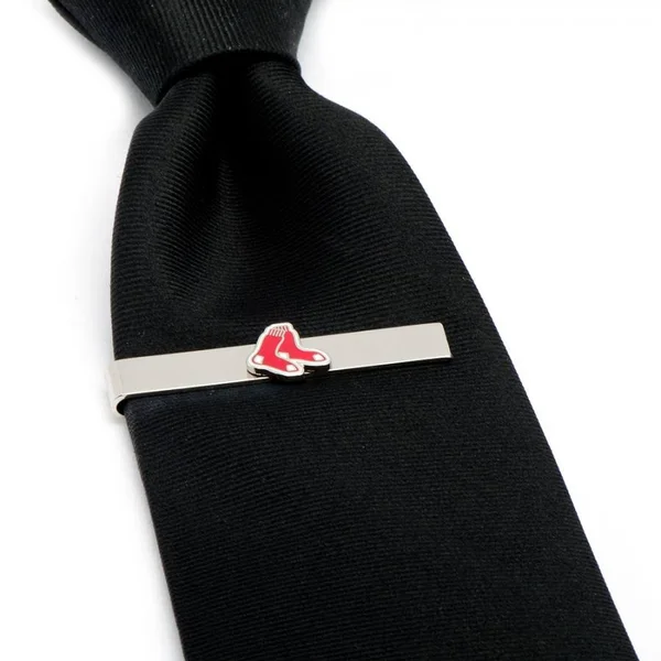MLB Boston Red Sox Cufflinks & Tie Bar Gift Set with Gift Box, Men's