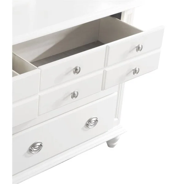 Glory Furniture Summit 6 Drawer Dresser in White - G5975-D