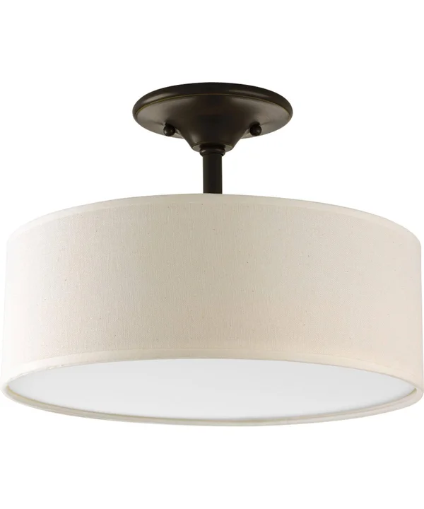 Progress Lighting P3939-20 Inspire 2-Light Antique Bronze Semi-Flush Mount