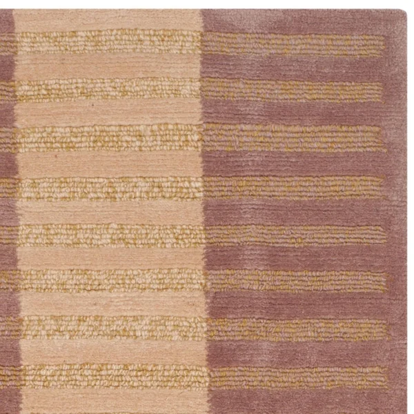 Safavieh Hand-Knotted Nepalese Dark Beige/ Navy Wool Rug (4' x 6')