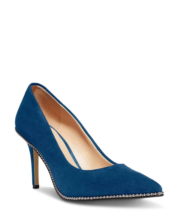Coach Shoes, Waverly Suede Pumps, Ocean, (Size 7.5), New, Tradesy